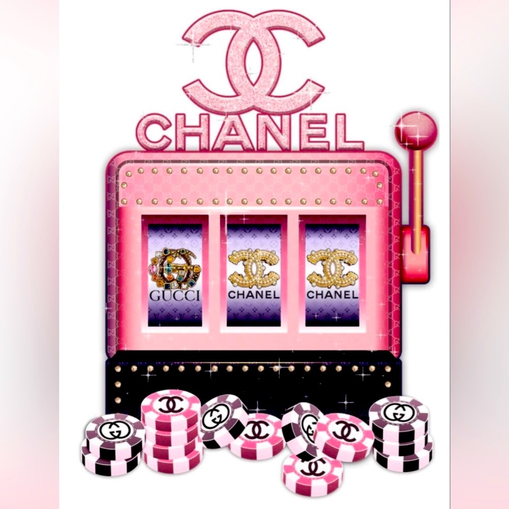NWT Luxury 20x30 Poster Pink Slot Machine Art Print| Modern Wall Decor